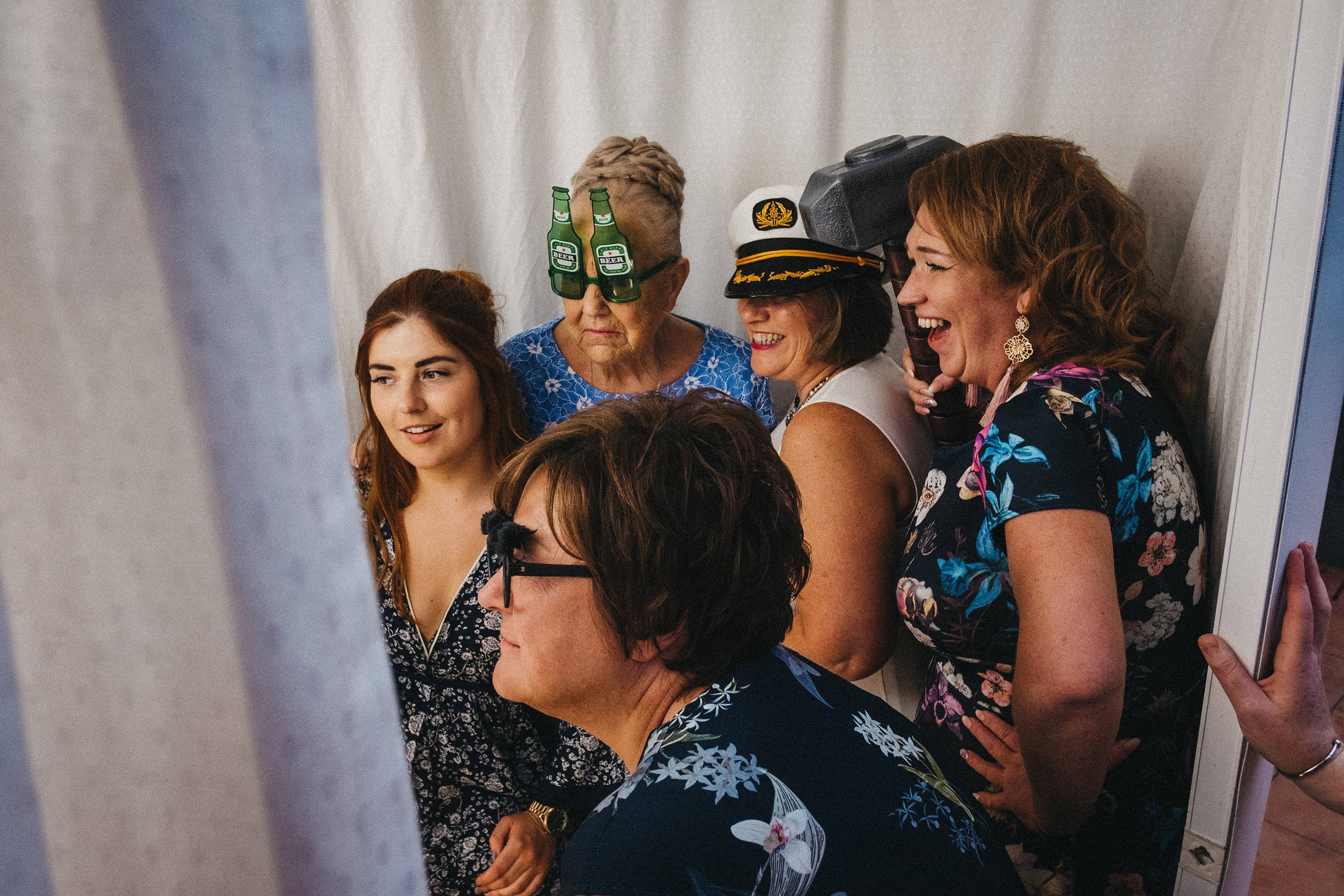 Guests enjoying The Memory Pod photo booth